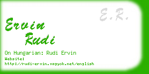 ervin rudi business card